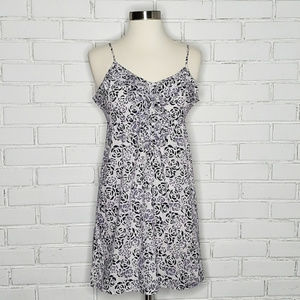 [Banana Republic] Purple Floral Ruffle Mini Dress